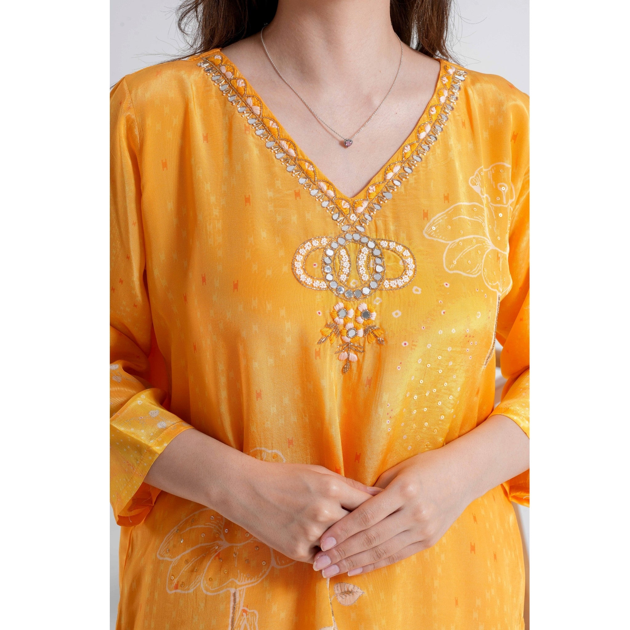 Aftaab Mango Yellow 3pc Set