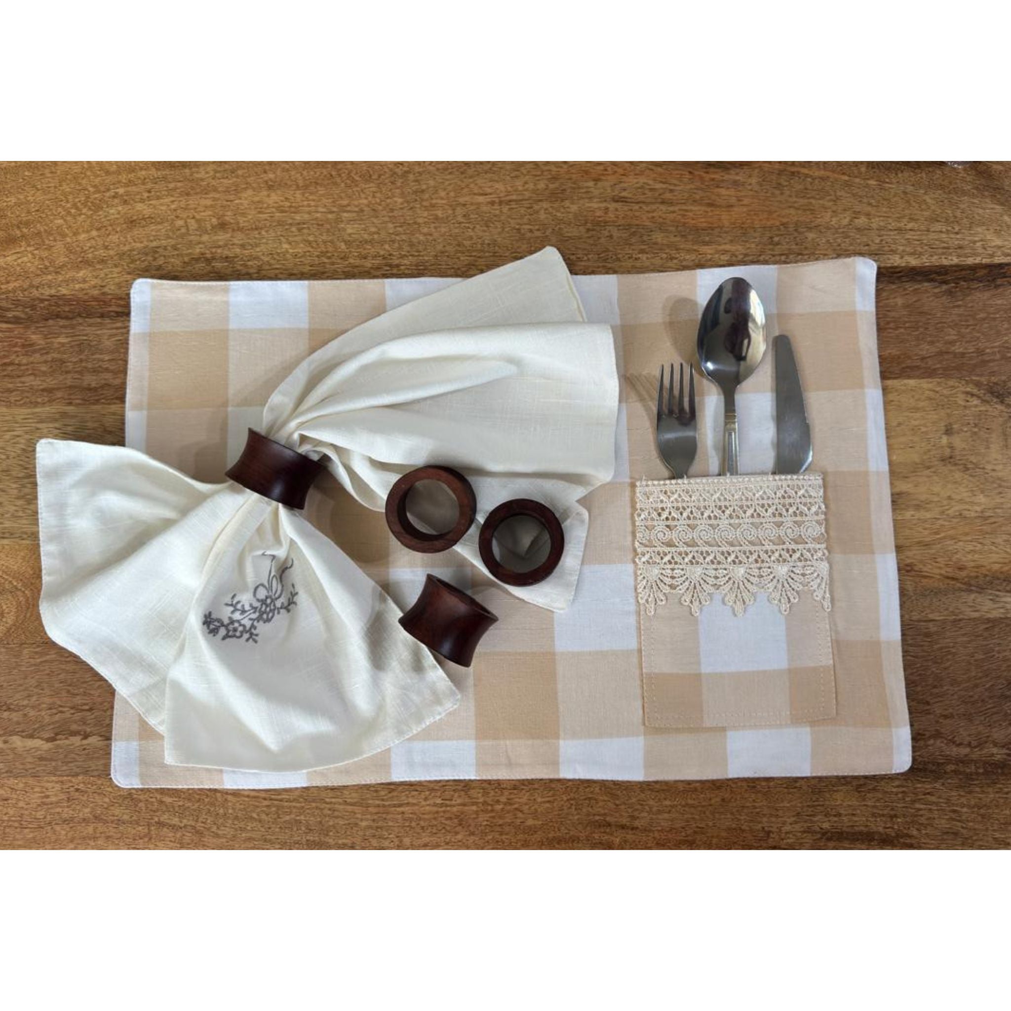 Handcrafted Flared Wooden Ring – Dark Brown Finish