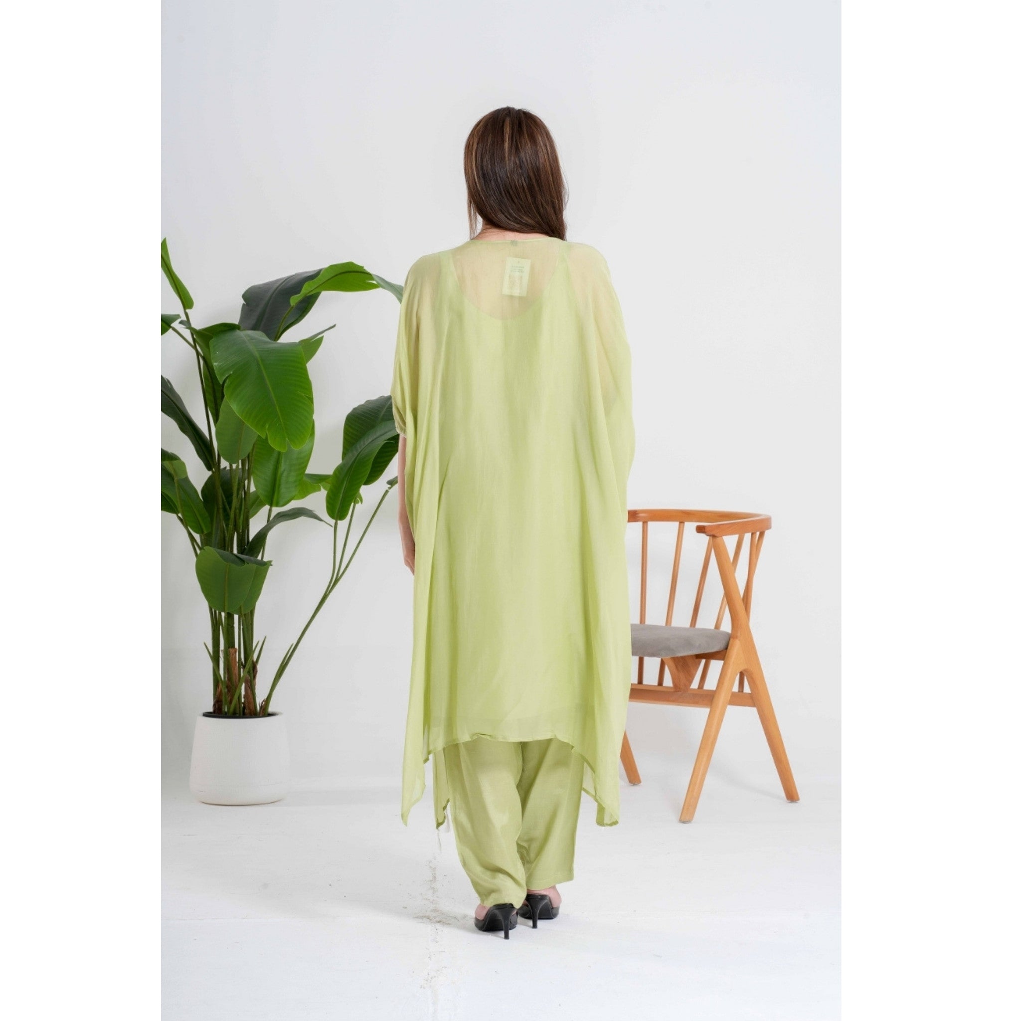 Light Green 3pc Kaftan Pant Set