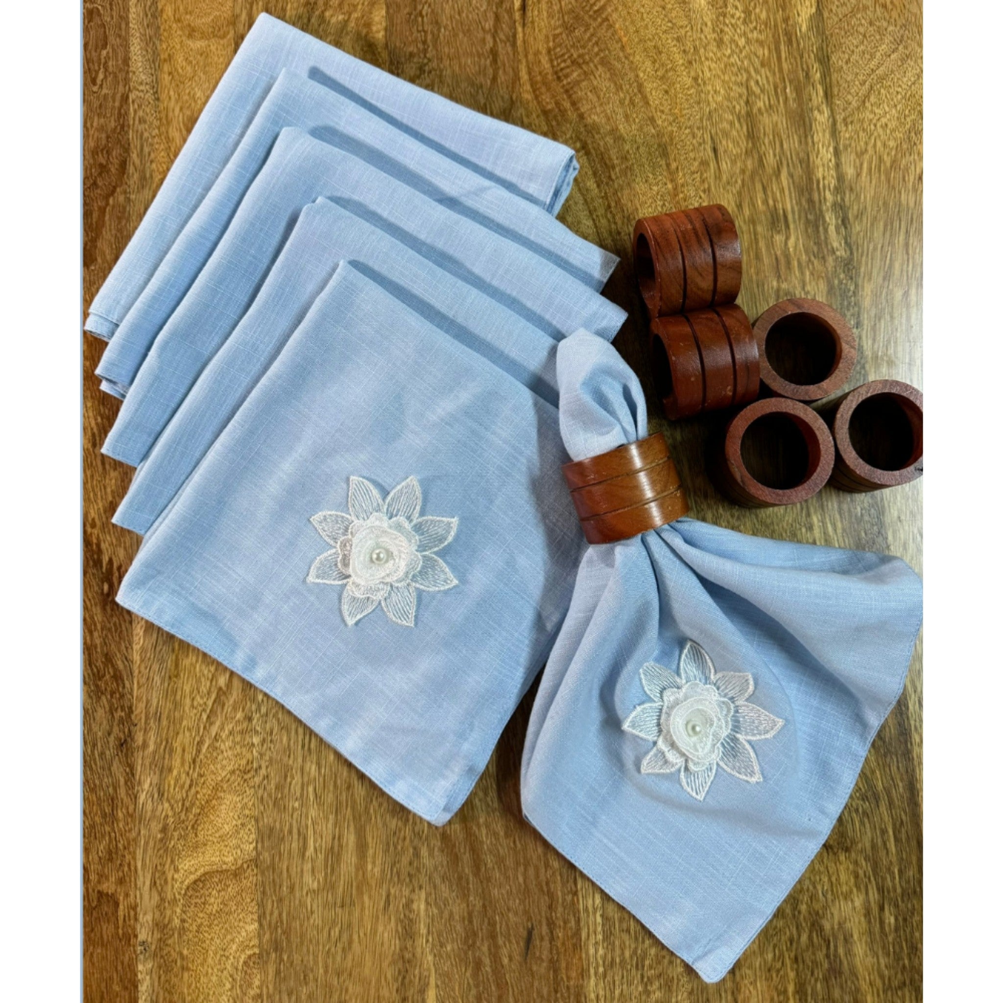 Blue Checker Premium set of 6