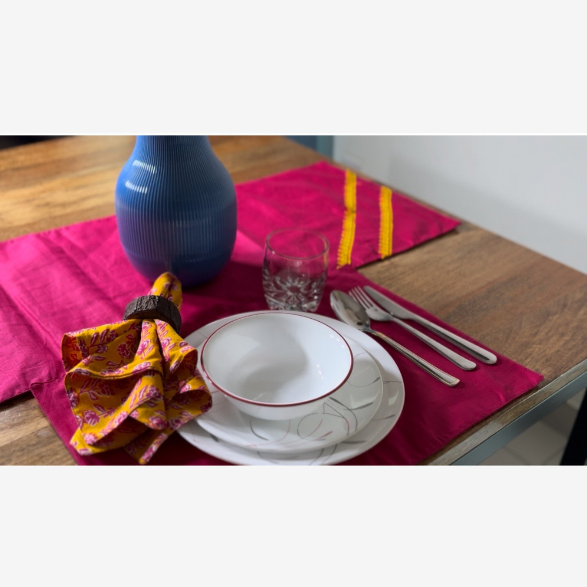 Blossom Fushia Table Decor Set of 4