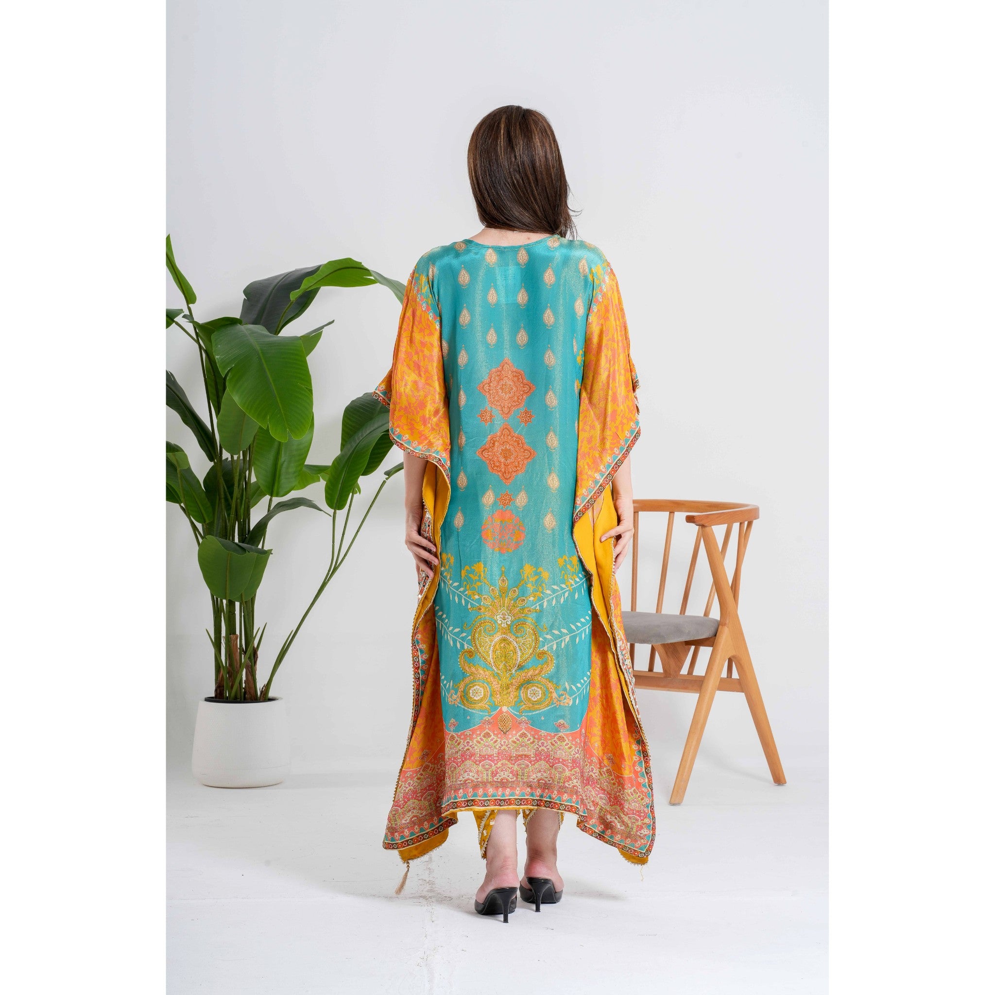 Teal  3-Piece Kaftan Set