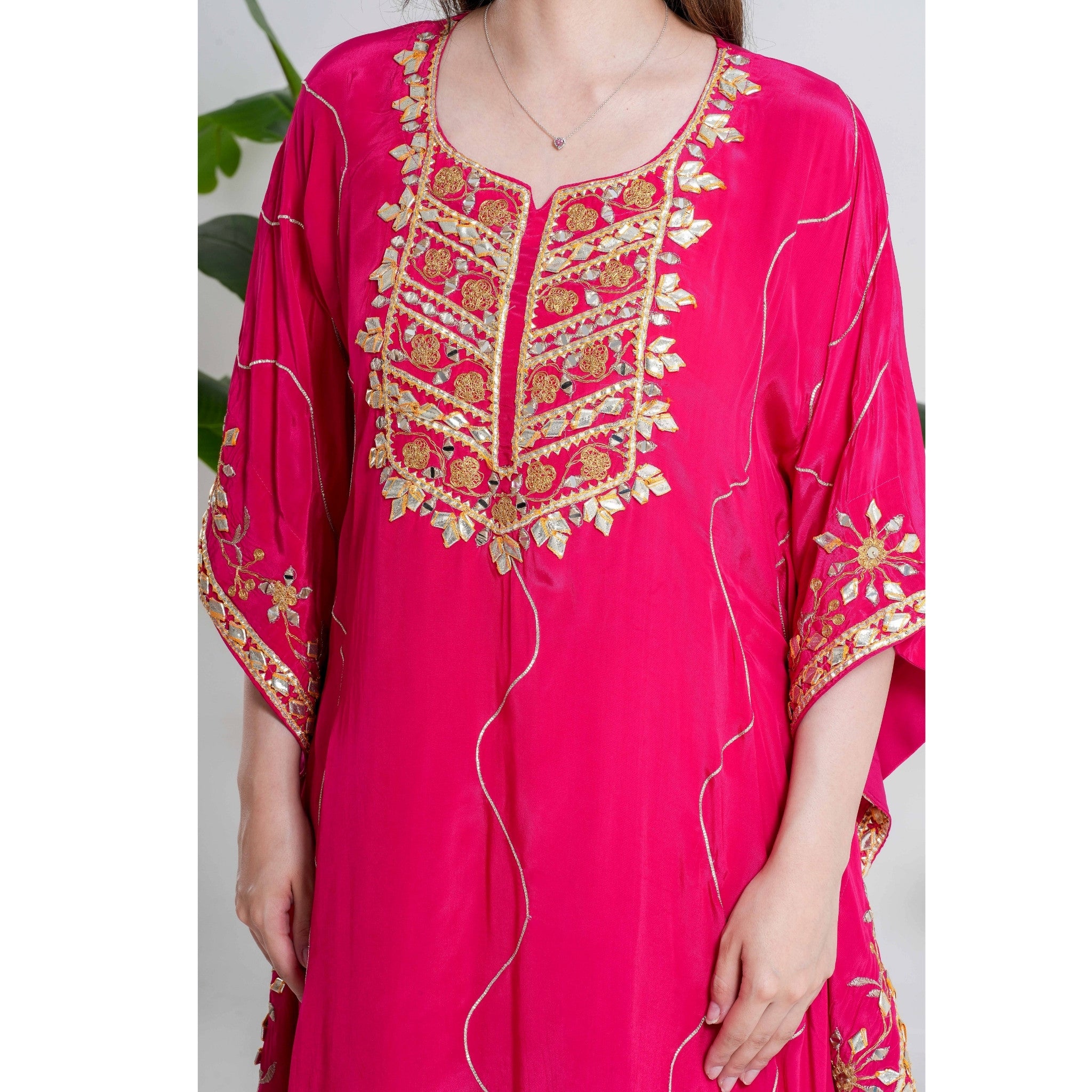 Bright Pink 3-Piece Kaftan Set