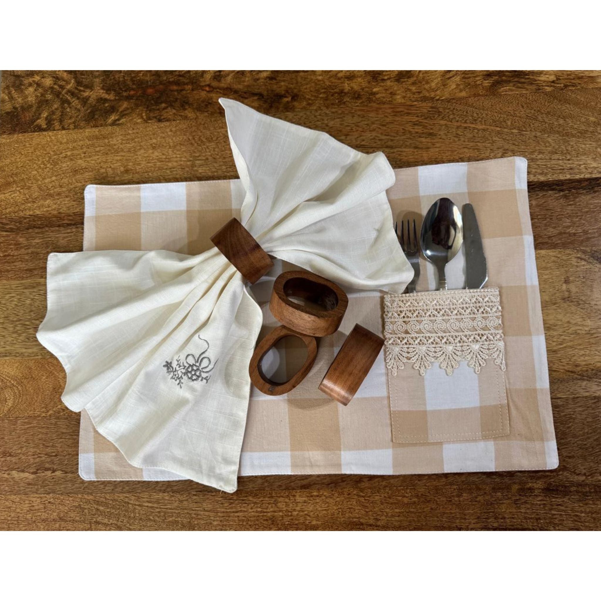 Handcrafted Oval Wooden Ring – Natural Brown Finish